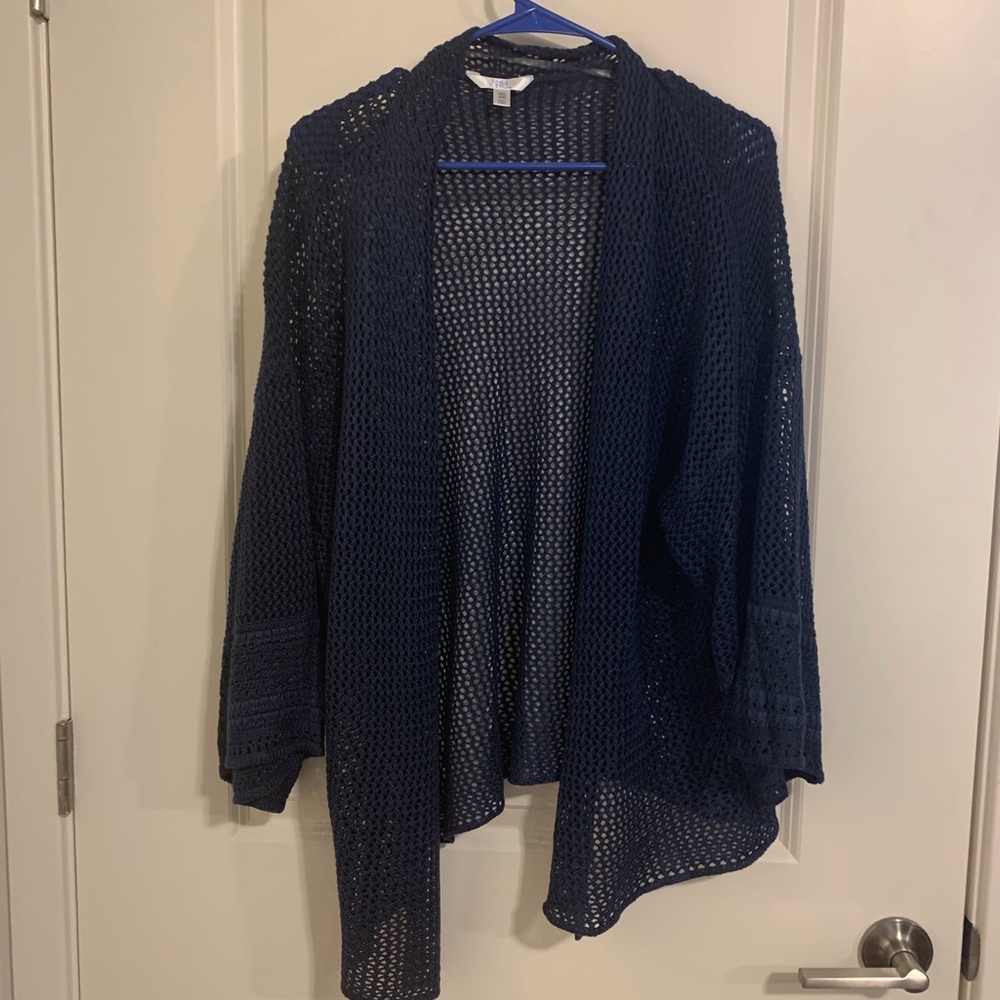 Navy Crochet Cardigan Brand New Never Worn